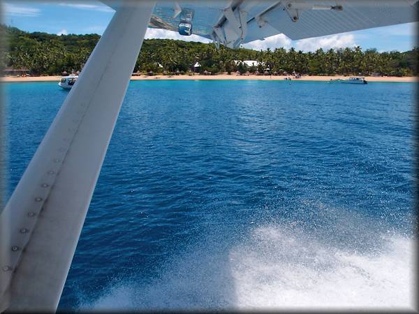 seaplane taking off