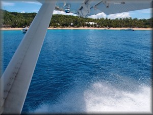 seaplane departure from Paradise Cove